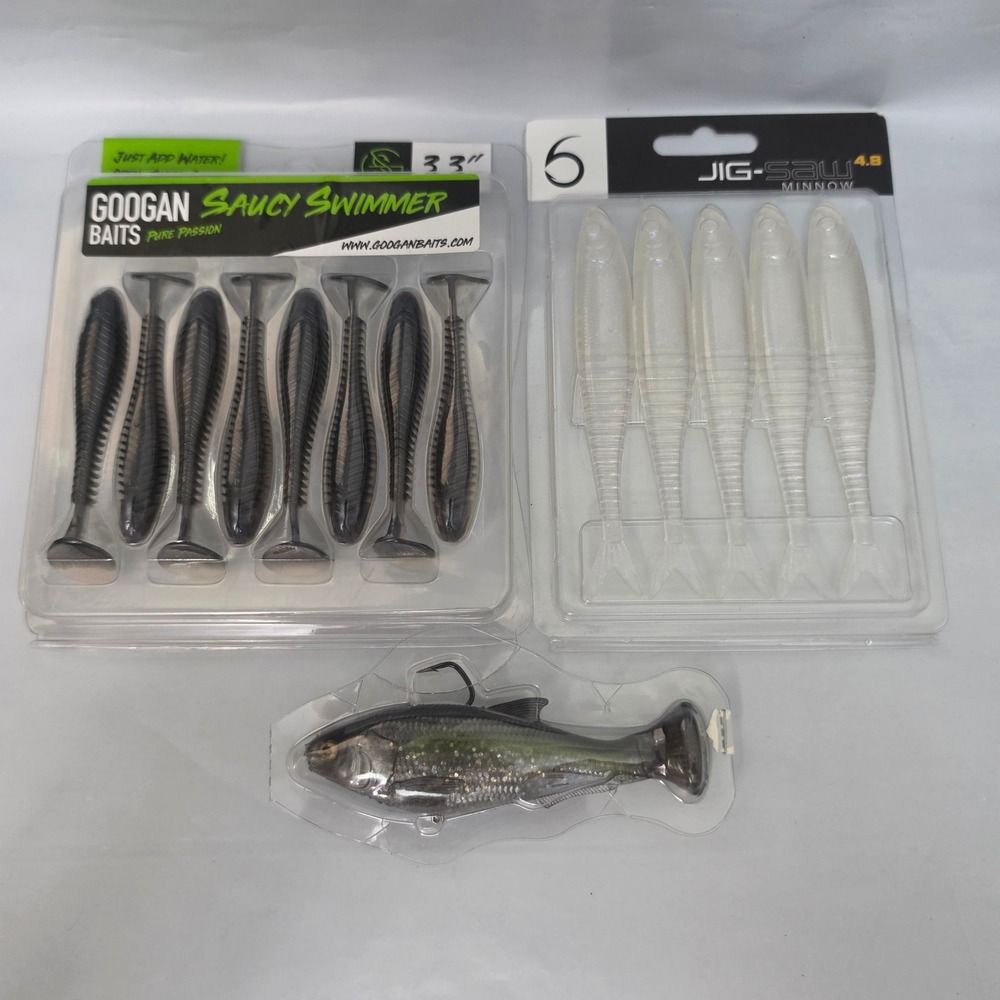 Zman Googan 6th Sense Swimbait Lot Unisex Mixed Color Soft Plastic Lure Set